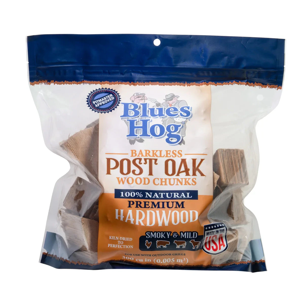 Blues Hog Barkless Post Oak Wood Chunks (300cu/in) 3 Blues Hog Barkless Post Oak Wood Chunks (300cu/in)