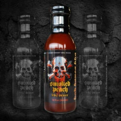 Bad Bones BBQ Smoked Peach BBQ Sauce 12 Oz.