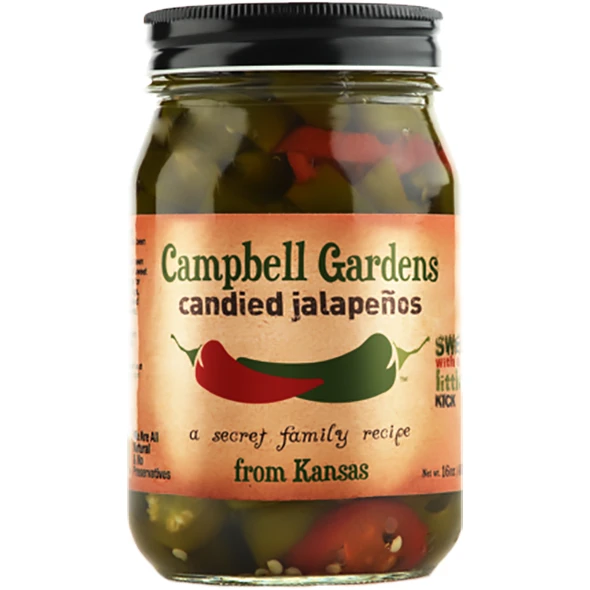 Campbell Gardens Candied Jalapeños With Habaneros16 Oz. 3 Campbell Gardens Candied Jalapeños With Habaneros16 Oz.