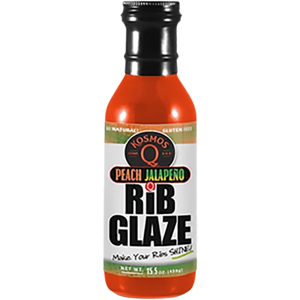 Kosmo's Q Peach Jalapeño Rib Glaze 15.5 Oz. 3 Kosmo's Q Peach Jalapeño Rib Glaze 15.5 Oz.