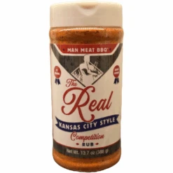 Man Meat BBQ Kansas City Style Rub – Classic Sweet & Smoky BBQ Seasoning For Ribs, Chicken & Pork (11 Oz)
