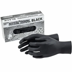 Emerald NitroMax Black Nitrile Gloves 100 Ct